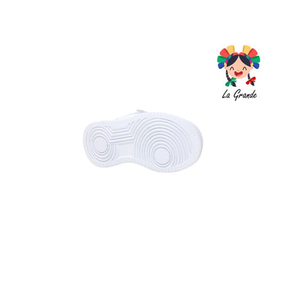 800 FON-VER Blanco Plata Sintético Tenis Casual para Bebé