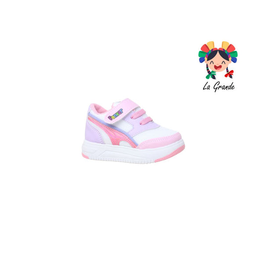 800 FON-VER Blanco Rosa Sintético Tenis Casual para Bebé
