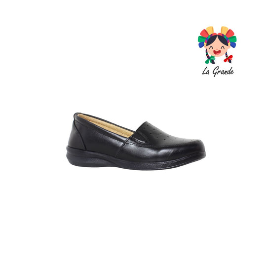 800 FANNY Negro Piel Zapato Casual para Dama