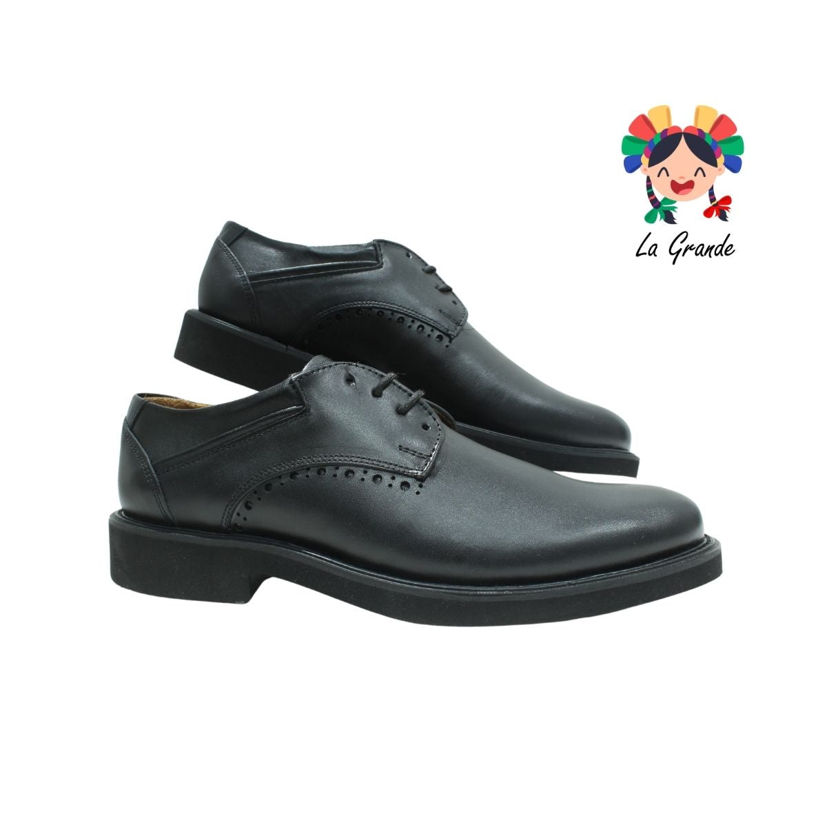8016 VOGATTI Negro Piel Zapato para Caballero