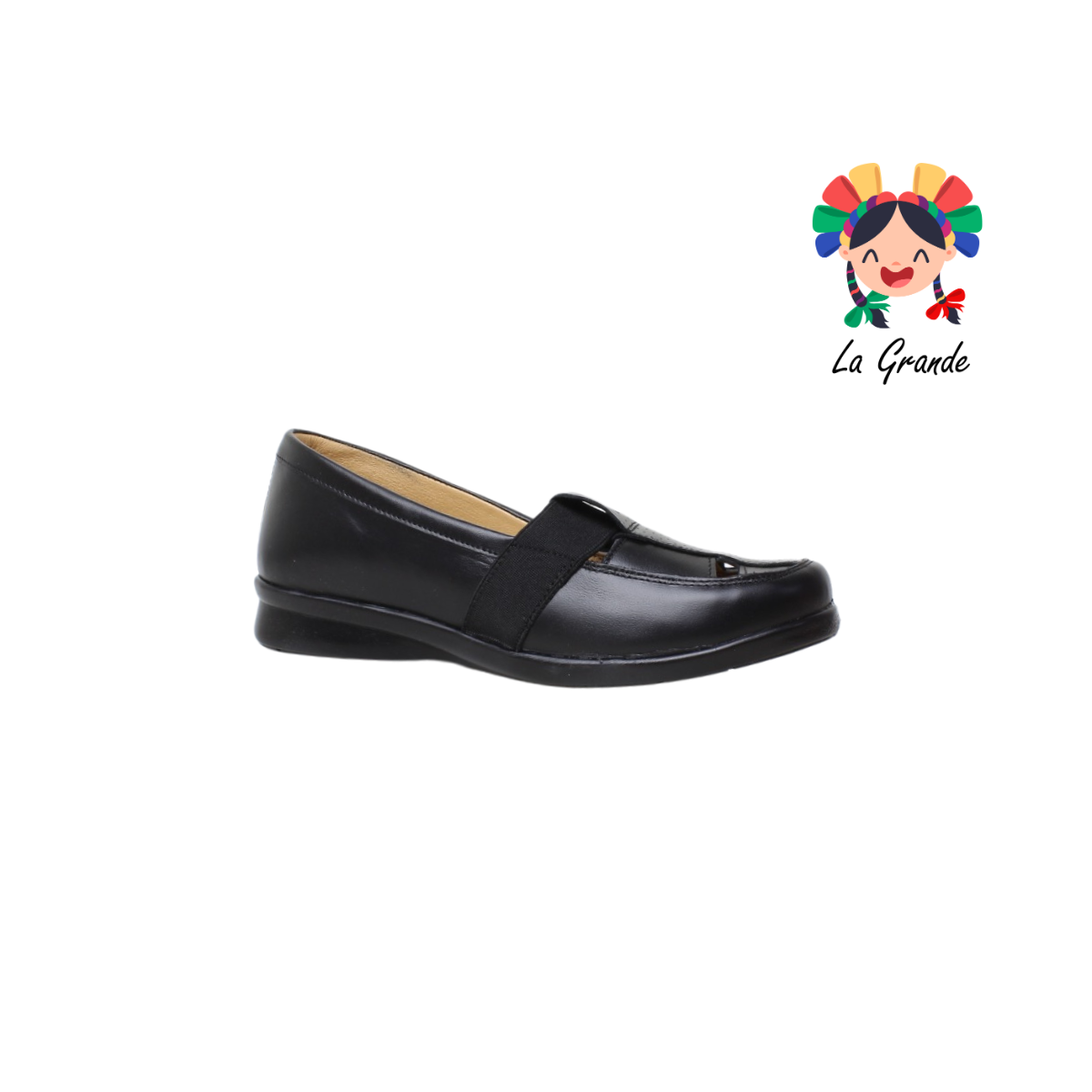 801 VARENKA Negro Piel Zapato Casual para Dama