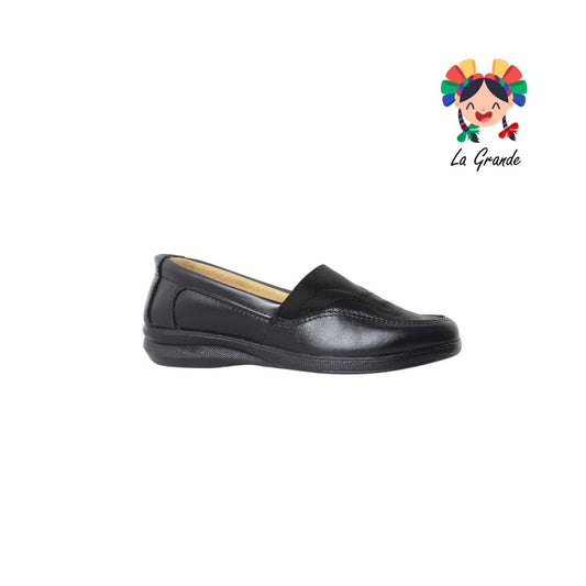 802 FANNY Negro Piel Zapato Casual para Dama