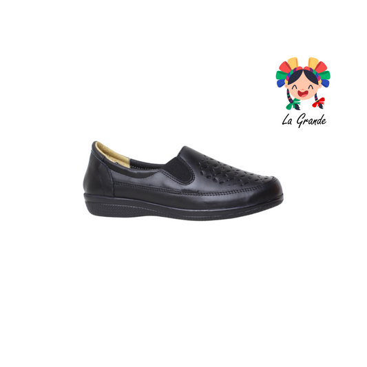 803 AMPARO Negro Piel Mocasín Casual para Dama