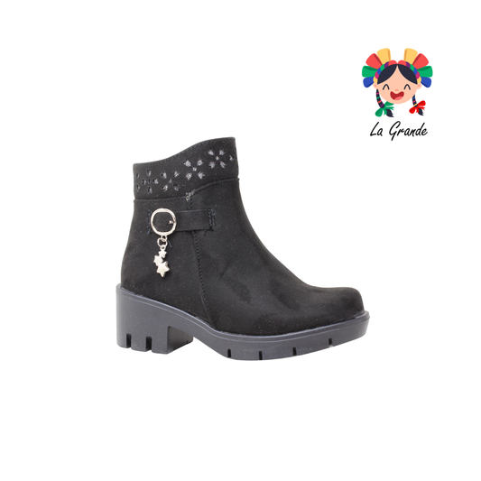 803 DULCE CEREZA Negro Prisco Bota para Niña