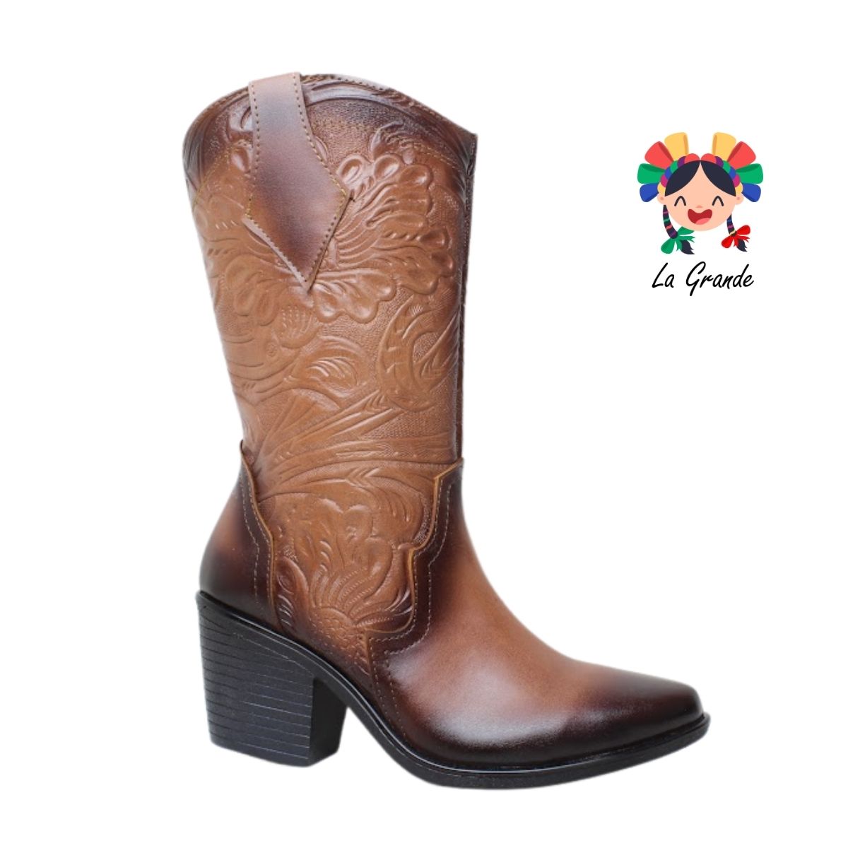 804 IVANNEP Tan Piel Bota para Dama