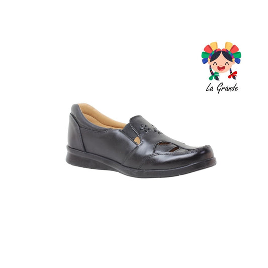 804 VARENKA Negro Piel Zapato Casual para Dama