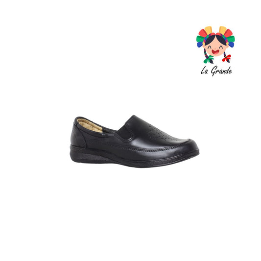 804 AMPARO Negro Piel Zapato Casual para Dama
