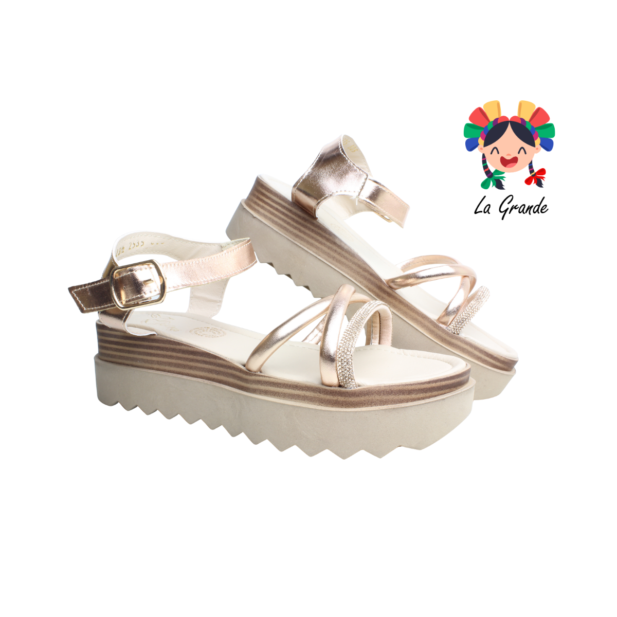 805 MIA Oro Rosado Sint Sandalia Casual para Dama