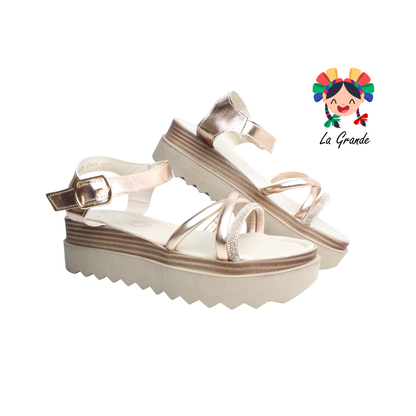 805 MIA Oro Rosado Sint Sandalia Casual para Dama