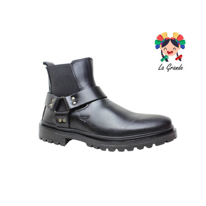 8070 ECCOFLEX Negro Piel Bota para Caballero