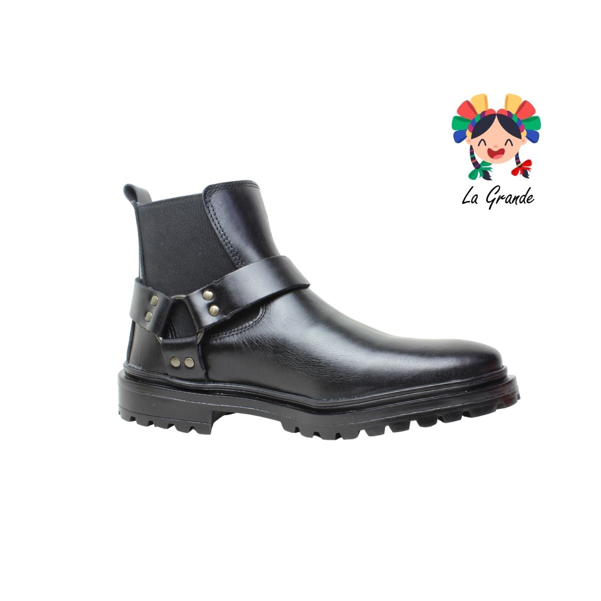 8070 ECCOFLEX Negro Piel Bota para Caballero