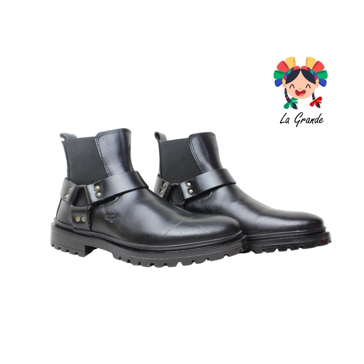 8070 ECCOFLEX Negro Piel Bota para Caballero