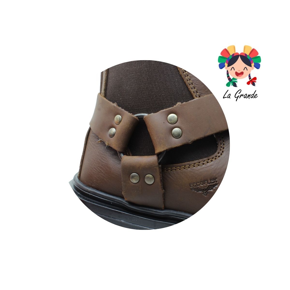 8070 ECCOFLEX Tan Crazy Piel Bota Casual para Caballero