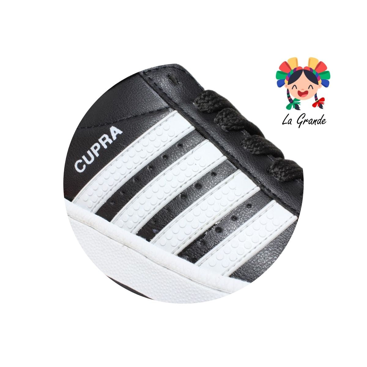 808 CUPRA Negro Blanco Lego Tenis Escolar para Niña, Niño, Dama, Joven y Caballero