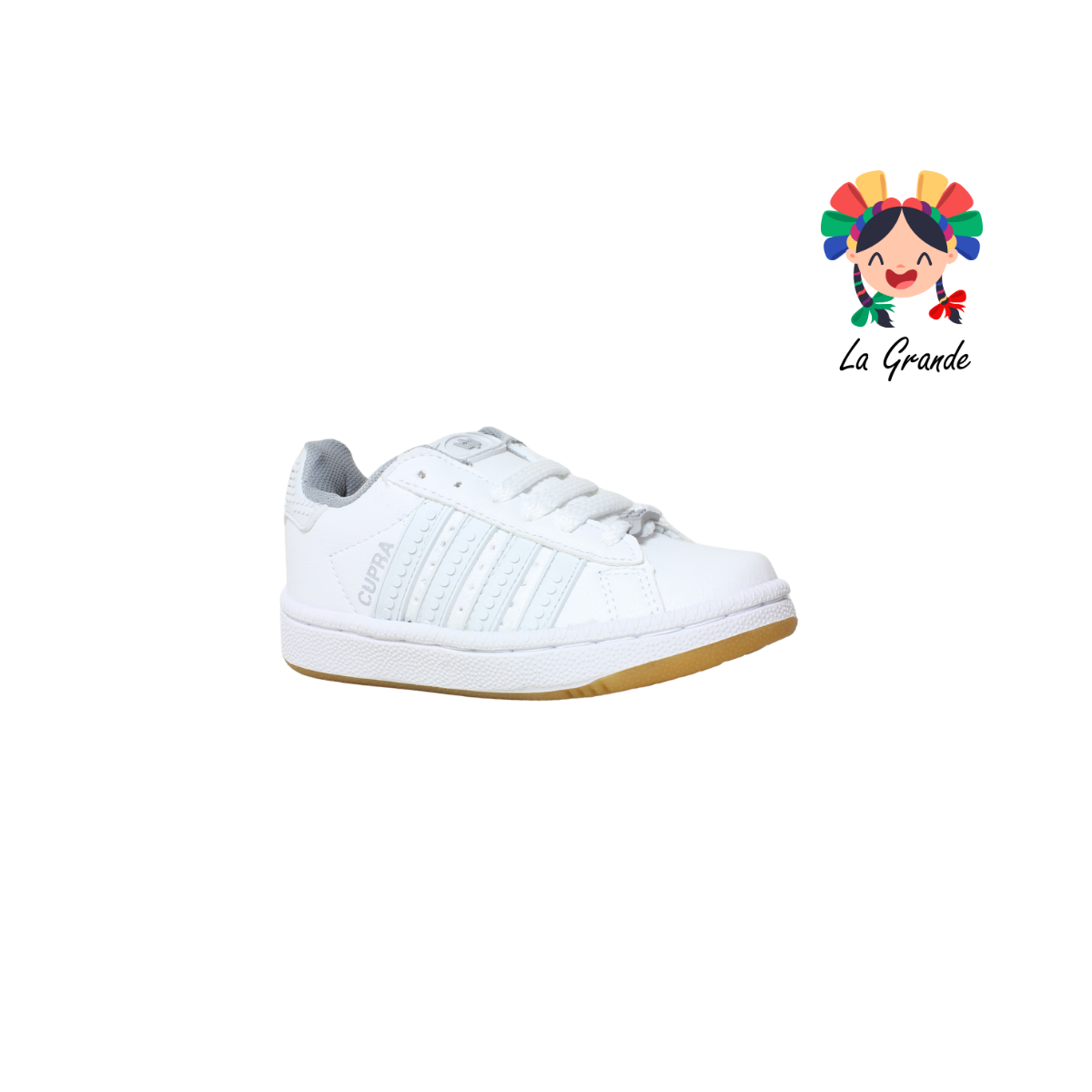 808 CUPRA Blanco Blanco Lego Tenis Escolar para Bebé, Niña, Niño, Dama, Joven y Caballero