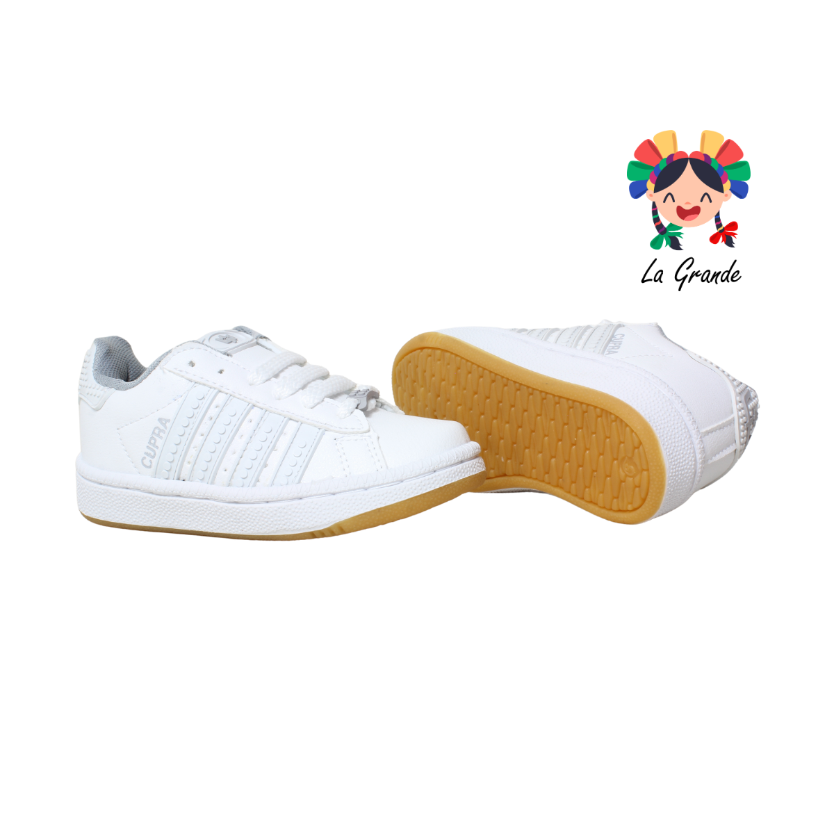 808 CUPRA Blanco Blanco Lego Tenis Escolar para Bebé, Niña, Niño, Dama, Joven y Caballero