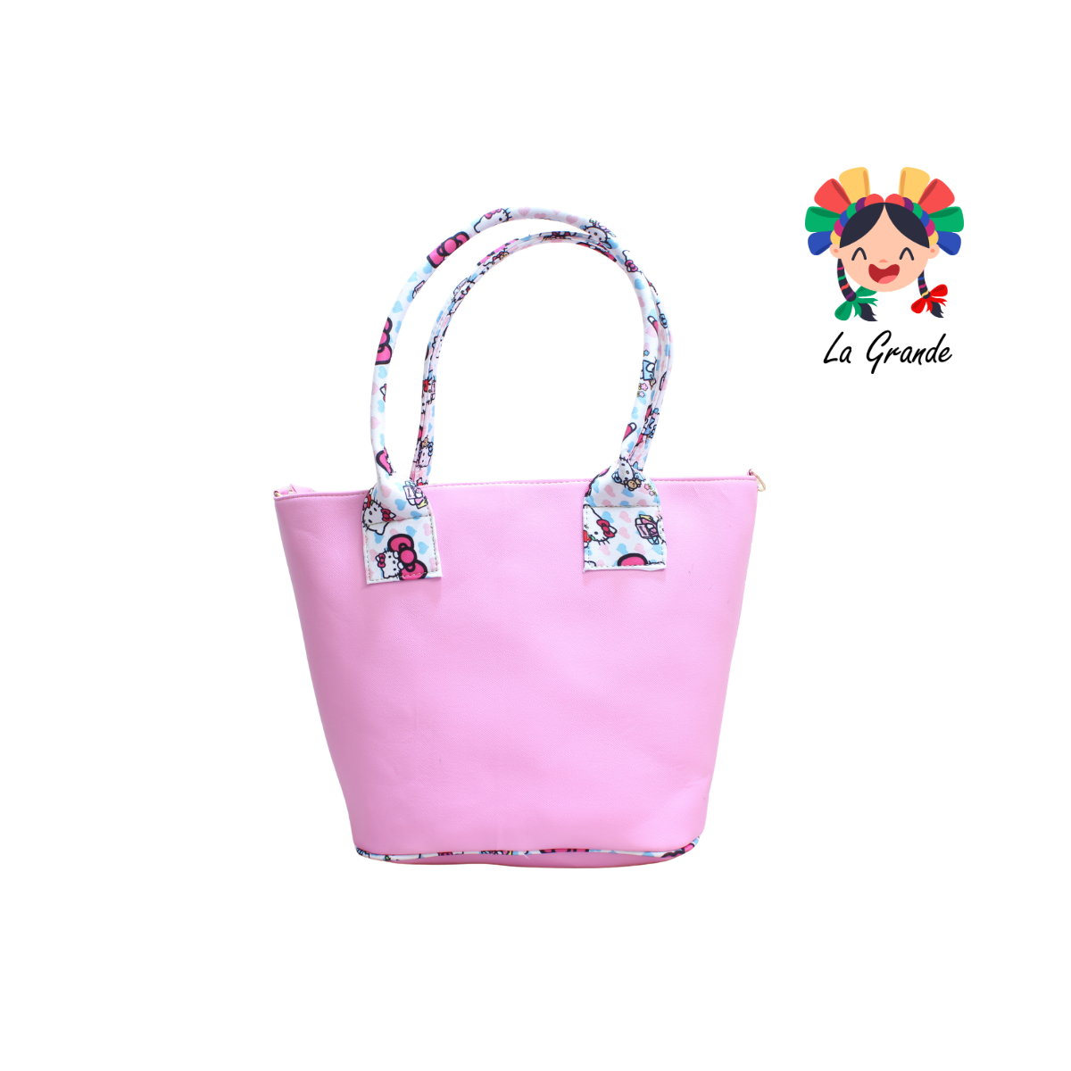 062 KITTY LUCCIANA Bolsa Rosa Casual Canasta para Dama