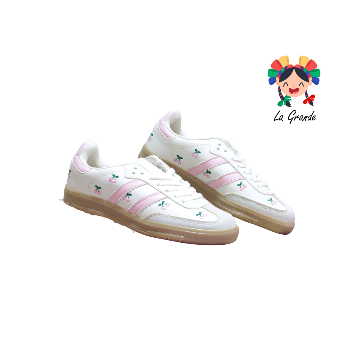 12097 DADDY Latte Rosa Casual Tenis para Dama