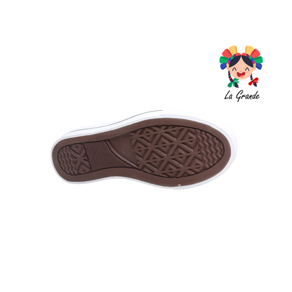 815 LA PAG Negro Lona Tenis Casual de Plataforma para Dama