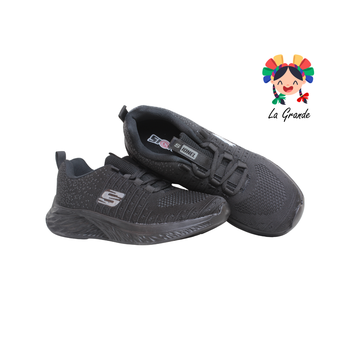 815 SIONEL Negro Negro Tenis Deportivo para Dama y Joven