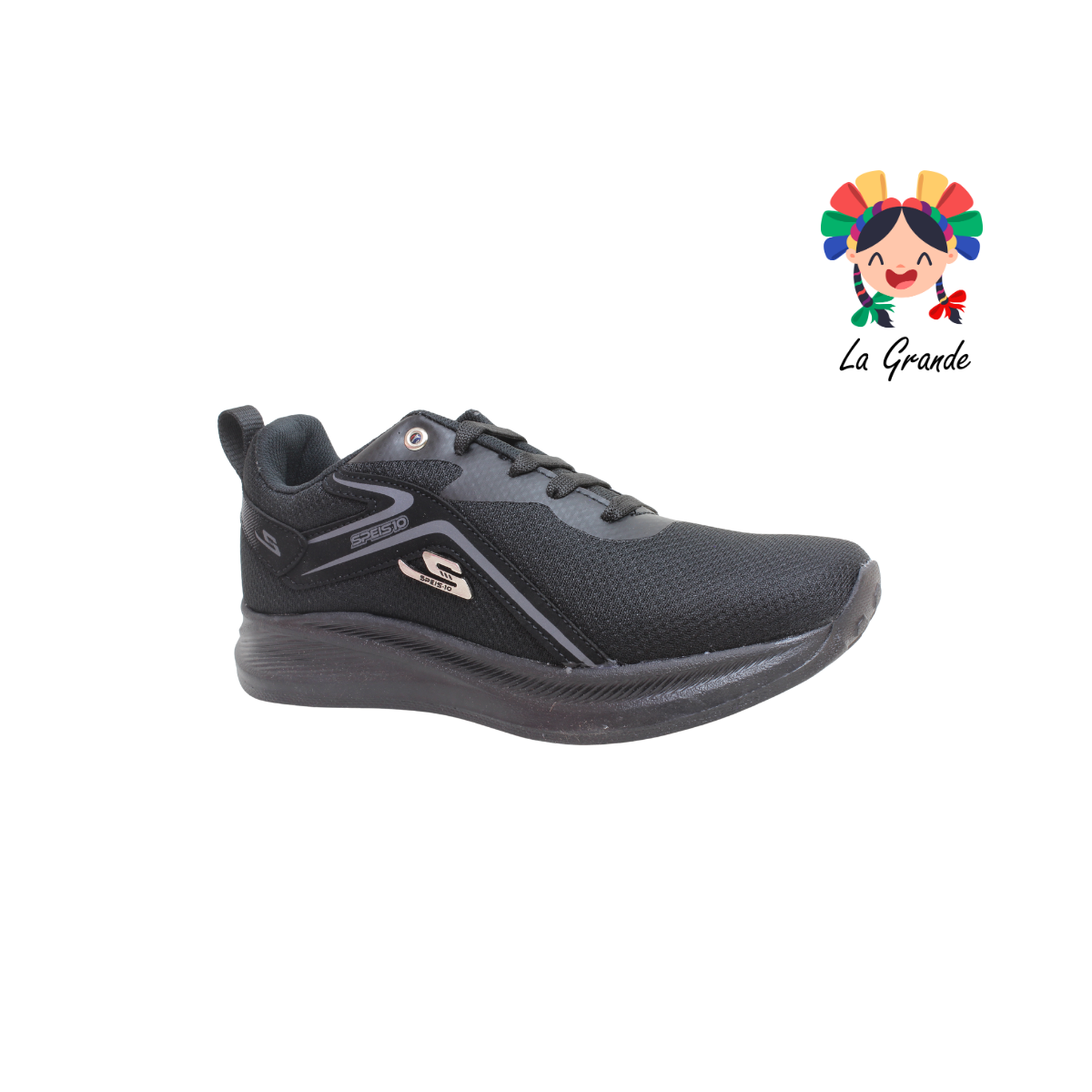 815 SPEIS10 Negro Negro Tenis Deportivo para Dama