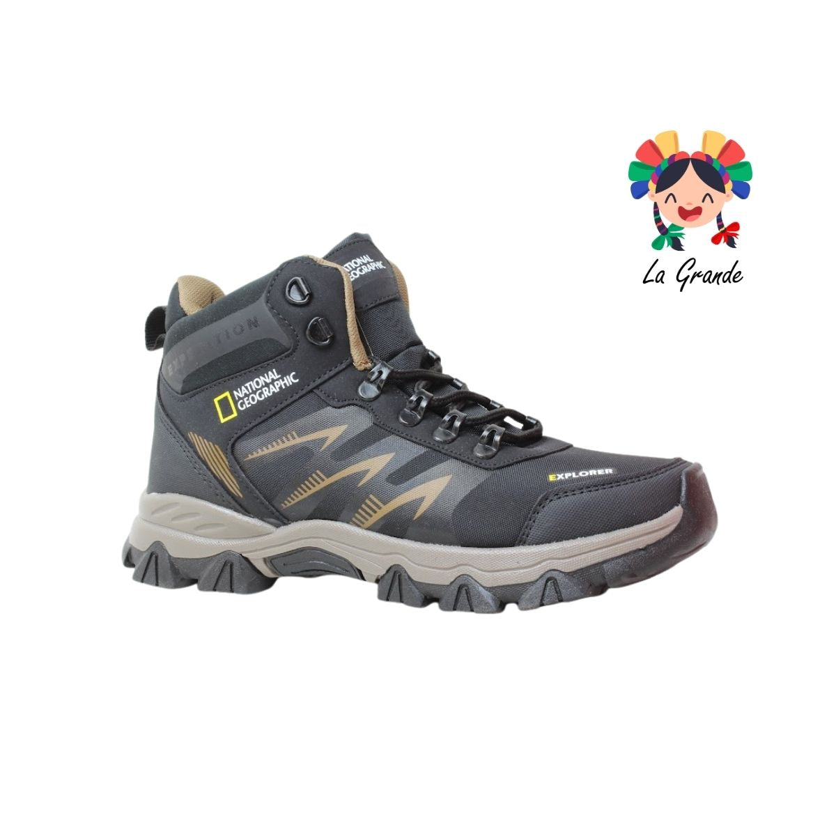 8164 NATIONAL GEOGRAPHIC Negro Ámbar Bota de Montaña para Caballero