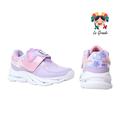 817 SUNS Lila Tenis Casual con Luces para Niña