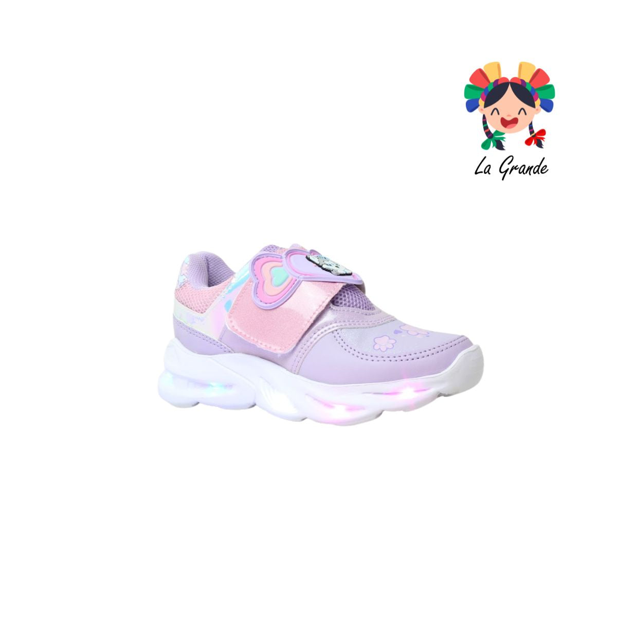 817 SUNS Lila Tenis Casual con Luces para Niña