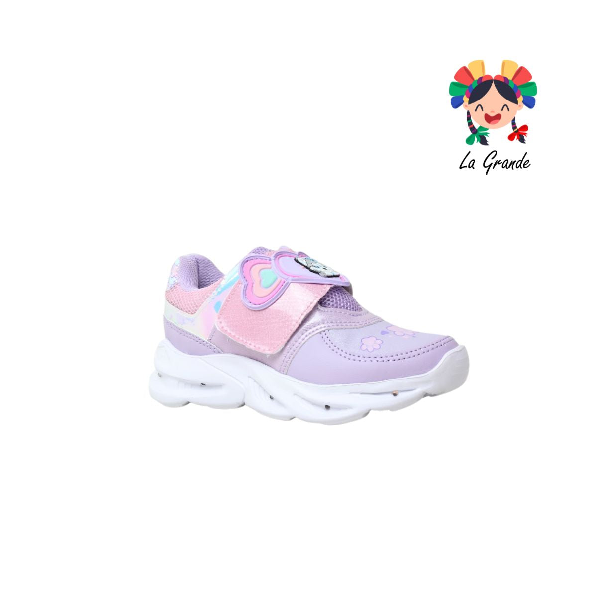 817 SUNS Lila Tenis Casual con Luces para Niña