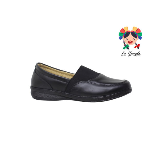 819 AMPARO Negro Piel Zapato Casual para Dama