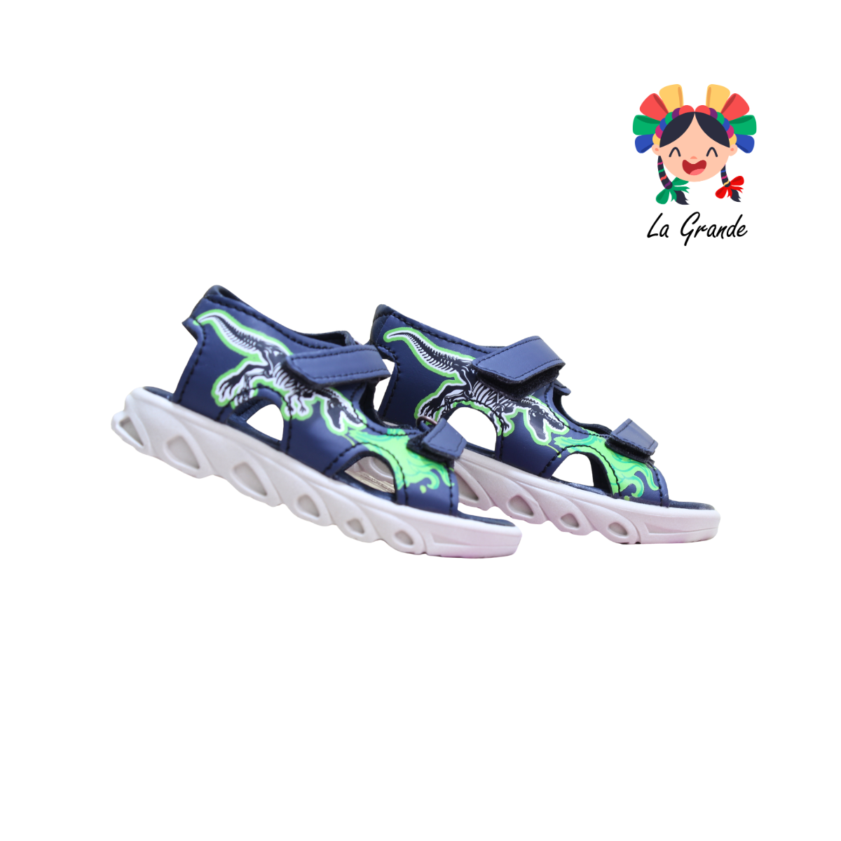 223028 PEKE KIDS Verde Dinosaurio Sint Huarache Casual para Niño