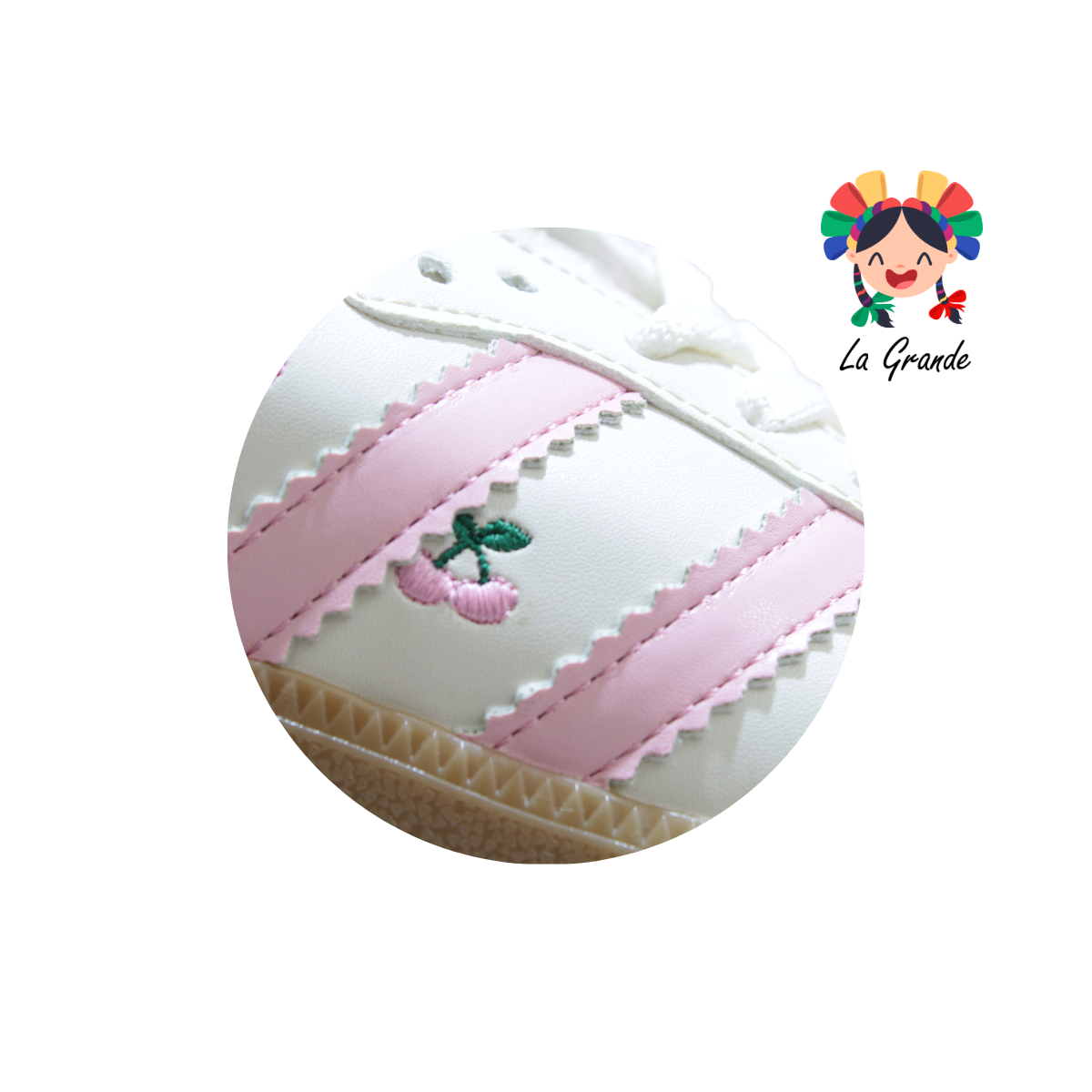 12097 DADDY Latte Rosa Casual Tenis para Dama