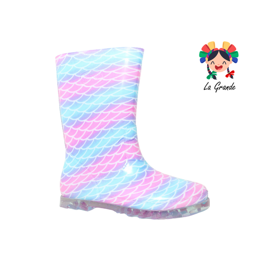 PINET PULGARCITO Escamas de colores Bota de Hule para Dama