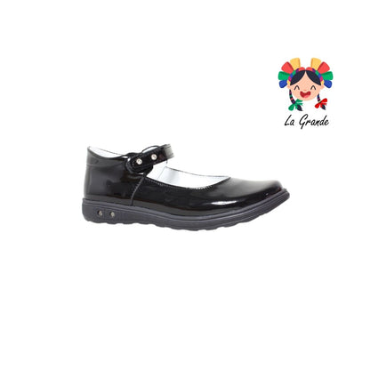 822 WIZZYZ Negro Charol Zapato Escolar para Dama
