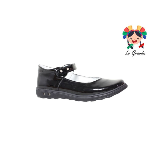 822 WIZZYZ Negro Charol Zapato Escolar para Dama
