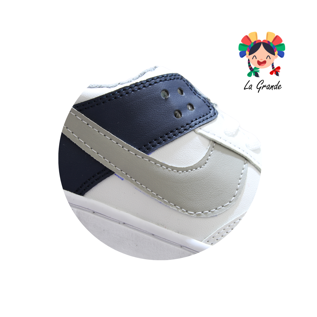 824 CUPRA Bco Gris Cielo  Sintetico Tenis Casual para Dama y  Joven