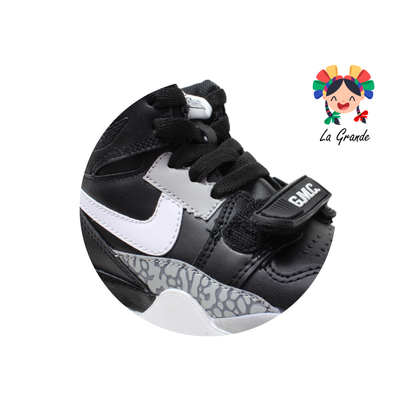 826 GMC Negro Gris Tenis para Niño