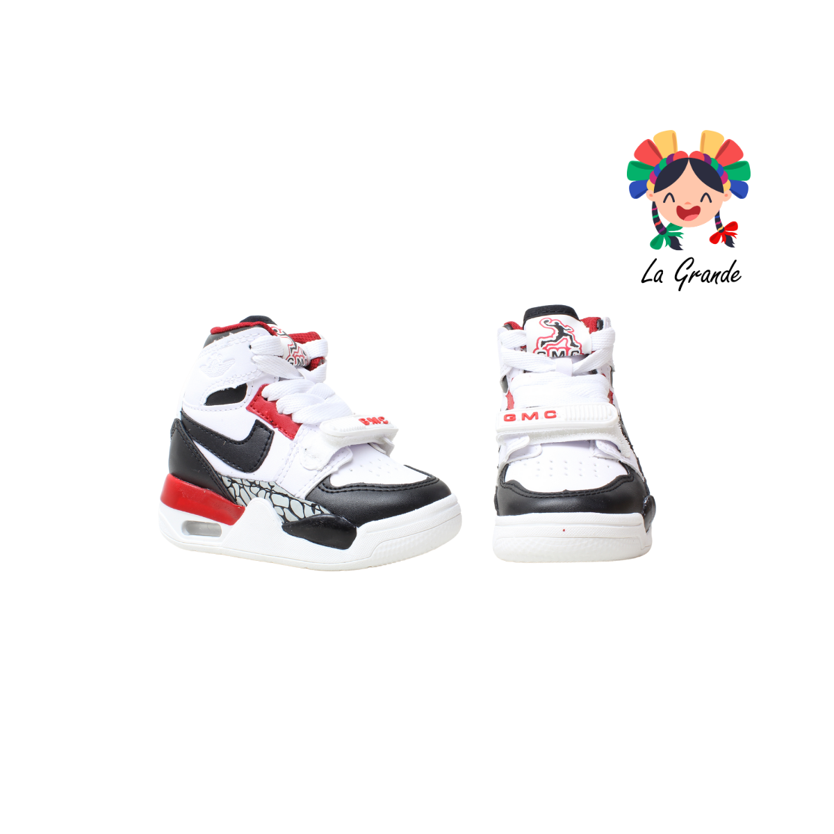826 GMC Ngo Bco Rojo Tenis Casual para Bebé