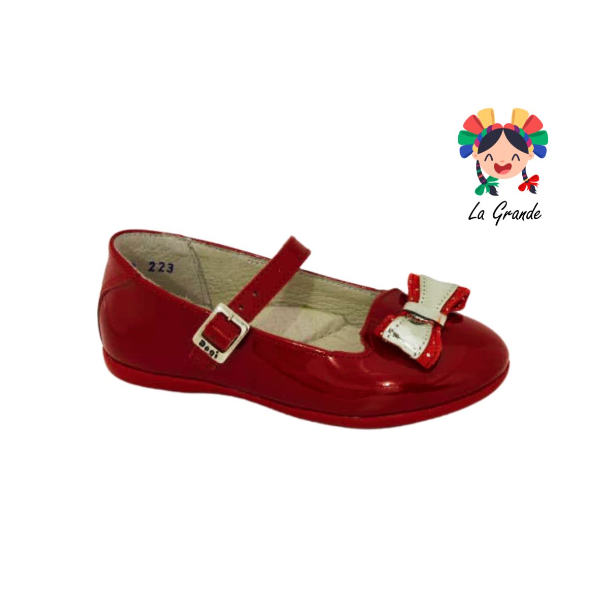 8270 DOGI Rojo Charol Zapato Casual para Niña
