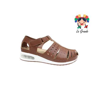 8286 SHOSH Camel Sint Huarache con Válvula para Dama