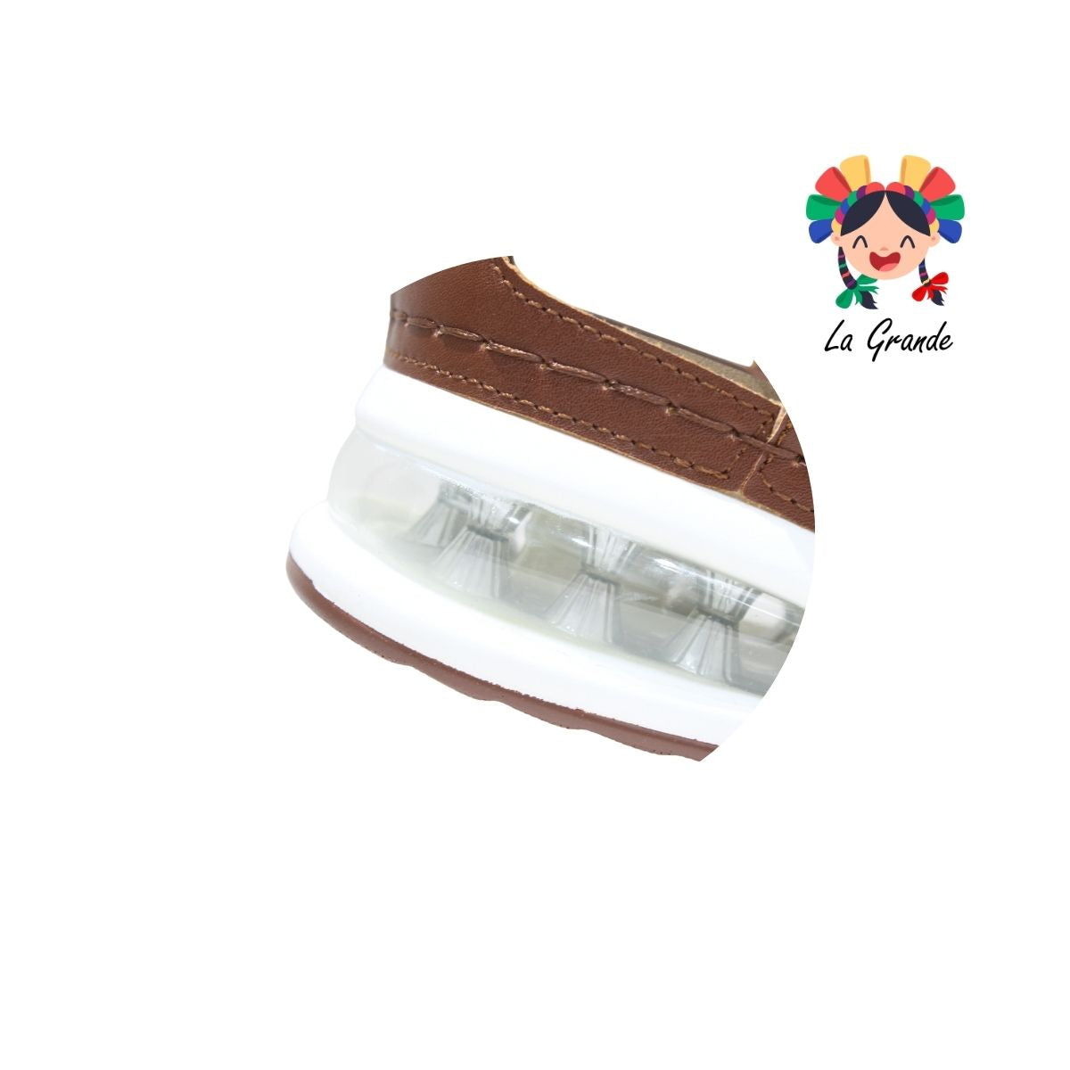 8286 SHOSH Camel Sint Huarache con Válvula para Dama
