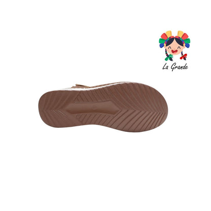 8286 SHOSH Camel Sint Huarache con Válvula para Dama