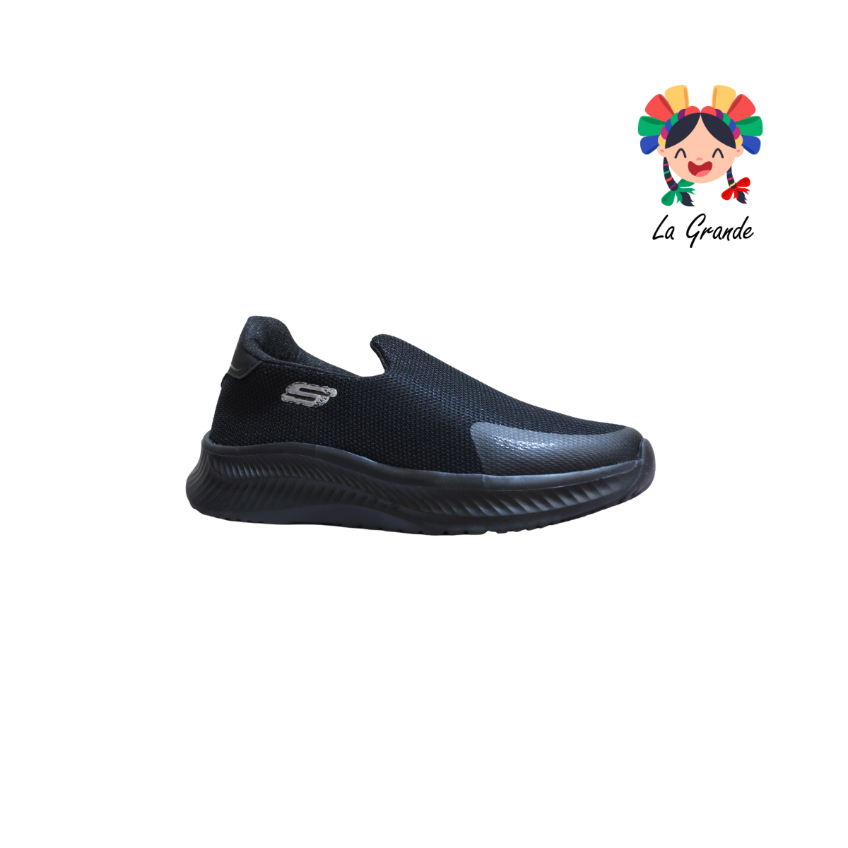 011 TORONTO Negro Negro Textil Tenis Mocasin para Dama