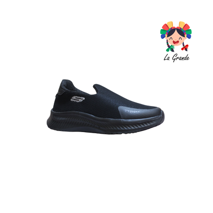 011 TORONTO Negro Negro Textil Tenis Mocasin para Dama