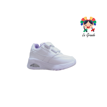 744 APT Blanco Lila Napa Tenis Casual para Niña