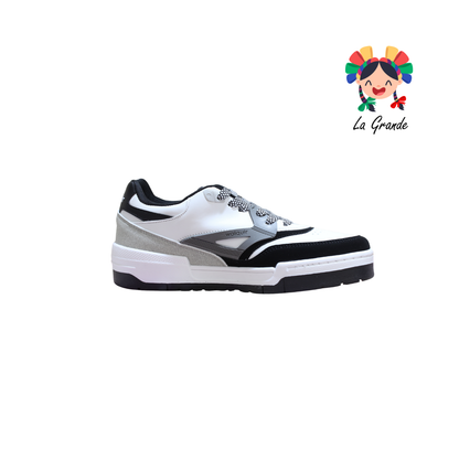 833 WALKQUIR Bco Gris Ngo Tenis Casual para Dama, Joven y Caballero