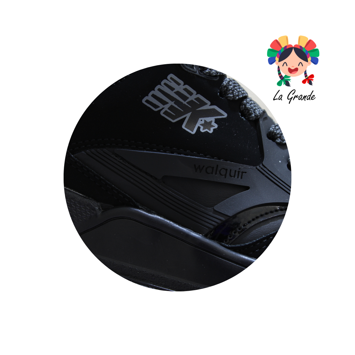833 WALKQUIR Negro Negro Tenis Casual para Caballero