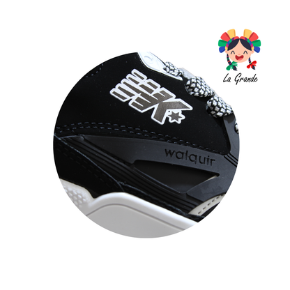 833 WALKQUIR Negro Blanco Tenis Casual para Dama y Joven