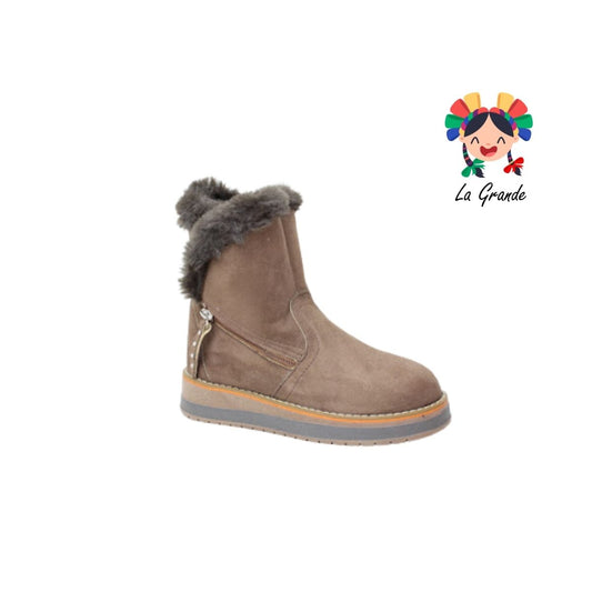 835 H-GROSS Madera Prisco Bota Casual Afelpada para Niña y Dama