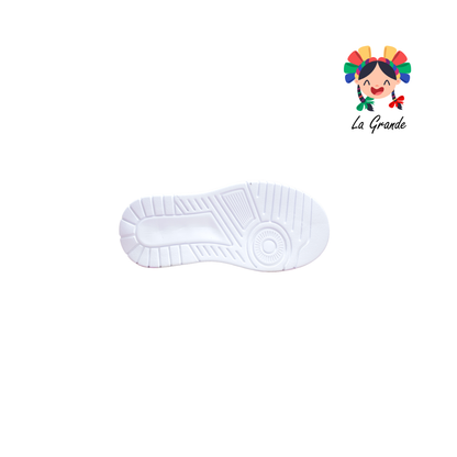 5000 TERRYBLITO Blanco Lila Tenis Casual para Niña